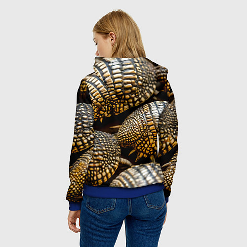 Женская толстовка Панцири броненосцев / 3D-Синий – фото 4