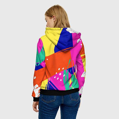 Женская толстовка Rick-Venom and Morty - rock group / 3D-Черный – фото 4