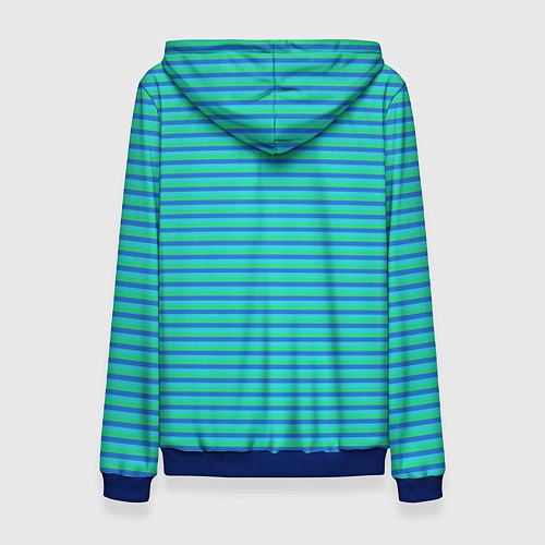 Женская толстовка Полосатый сине-зелёный / 3D-Синий – фото 2
