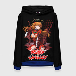 Женская толстовка Аска Ленгли с копьем - Евангелион