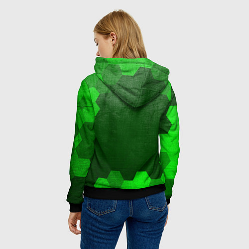 Женская толстовка Rainbow Six - green gradient / 3D-Черный – фото 4