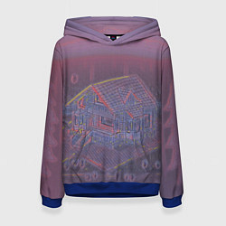 Женская толстовка Домик в лесу