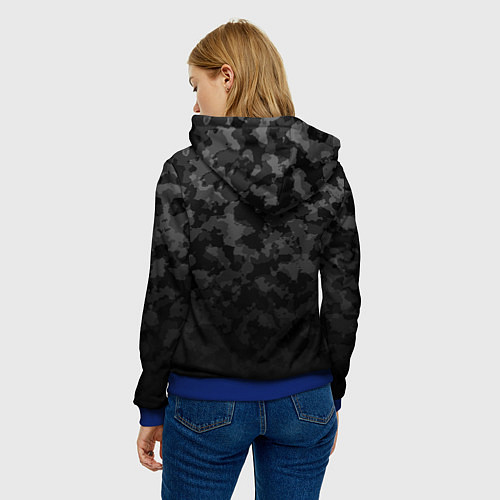 Женская толстовка Чак стреляет с узи / 3D-Синий – фото 4