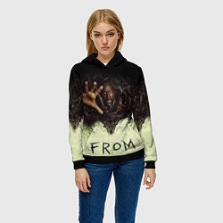 Толстовка-худи женская Извне сериал ужастик, цвет: 3D-черный — фото 2