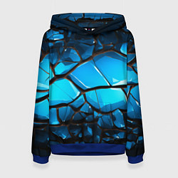 Женская толстовка Синяя текстура объемных плит
