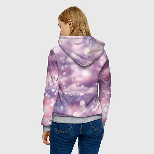 Женская толстовка Влюбленные зайчики / 3D-Меланж – фото 4