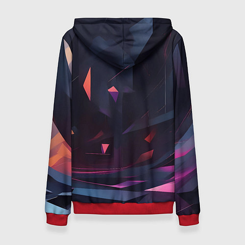 Женская толстовка Абстрактный вихрь / 3D-Красный – фото 2