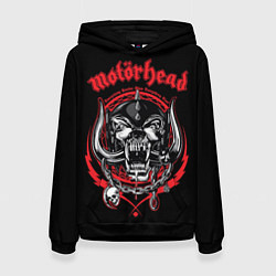 Толстовка-худи женская Motorhead skull, цвет: 3D-черный