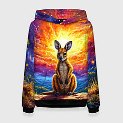 Женская толстовка Кенгуру в космосе