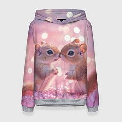 Женская толстовка Белочки целуются
