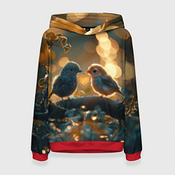 Женская толстовка Влюбленные птички