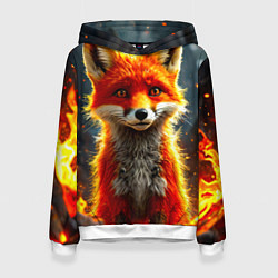 Женская толстовка Лисичка в огне