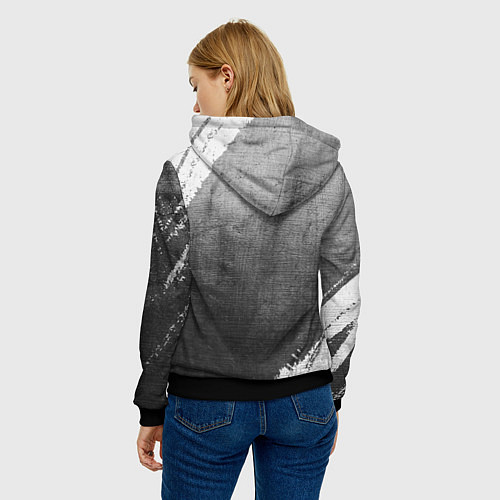 Женская толстовка Hunter x Hunter - grey gradient / 3D-Черный – фото 4