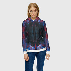 Толстовка-худи женская Тай-дай космос, цвет: 3D-белый — фото 2