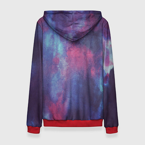 Женская толстовка Тай-дай космос / 3D-Красный – фото 2