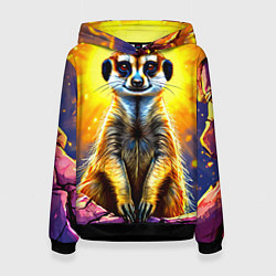 Женская толстовка Сурикат в яркиз лучах солнца