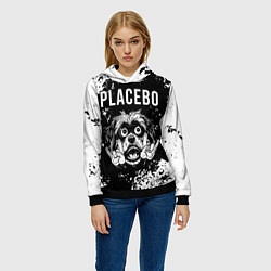 Толстовка-худи женская Placebo рок пес, цвет: 3D-черный — фото 2