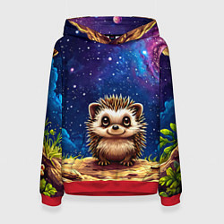 Женская толстовка Ежик и звездное небо