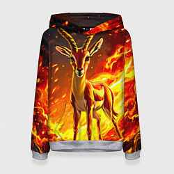 Женская толстовка Газель в огне
