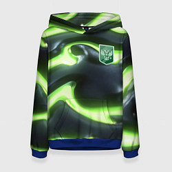 Женская толстовка Зеленый неоновый камуфляж