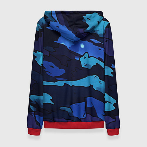 Женская толстовка Камуфляж с гербом РФ / 3D-Красный – фото 2