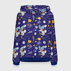 Женская толстовка Зяблик и крокусы