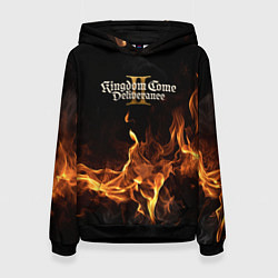 Женская толстовка Kingdom Come Deliverance 2 лого и огонь