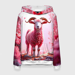 Женская толстовка Козел в розовом