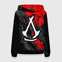 Женская толстовка Assassins creed: shadows - белый логотип