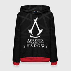 Толстовка-худи женская Assassins creed shadows - монохромный, цвет: 3D-красный