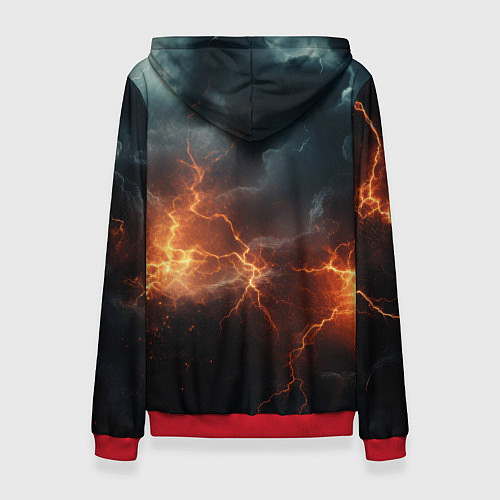 Женская толстовка Kingdom Come Deliverance 2 лого на небе / 3D-Красный – фото 2