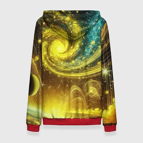 Женская толстовка Sonic and Shadow battle in space - movie / 3D-Красный – фото 2