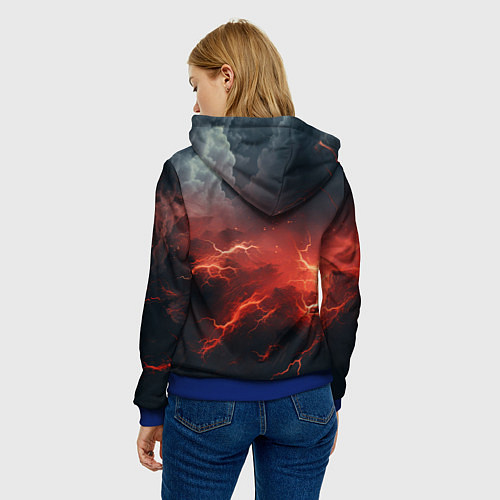 Женская толстовка Stronghold сrusader молния крестоносца / 3D-Синий – фото 4