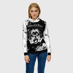 Толстовка-худи женская Children of Bodom рок пес, цвет: 3D-черный — фото 2