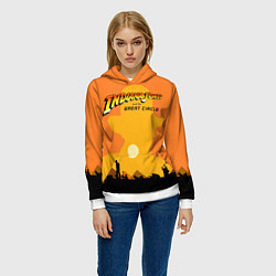 Толстовка-худи женская Indiana Jones and the Great Circle, цвет: 3D-белый — фото 2