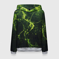 Женская толстовка Зеленые волокна - текстура