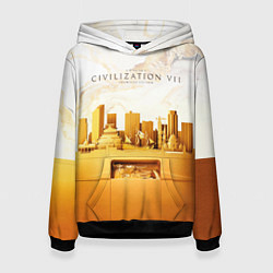 Толстовка-худи женская Civilization VII, цвет: 3D-черный