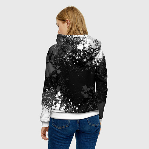 Женская толстовка Kingdom come 2 - белые брызги / 3D-Белый – фото 4