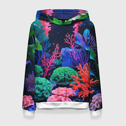 Женская толстовка Подводный мир с кораллами
