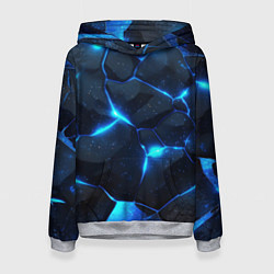 Женская толстовка Неоновый синий свет из плит
