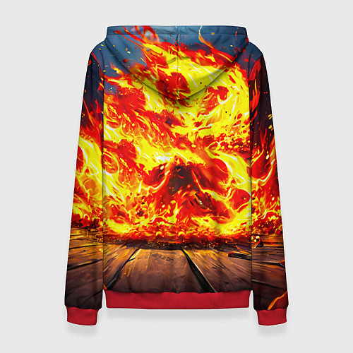 Женская толстовка Веселый баскетбольный мяч / 3D-Красный – фото 2