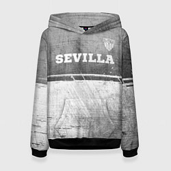 Толстовка-худи женская Sevilla - grey gradient посередине, цвет: 3D-черный