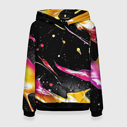 Женская толстовка Мазки краски на черном