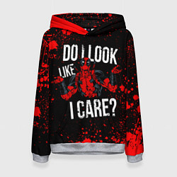 Женская толстовка Дэдпул - красные брызги