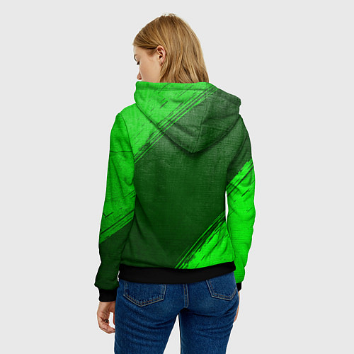Женская толстовка Among Us - green gradient / 3D-Черный – фото 4