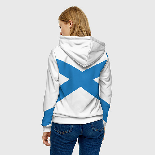 Женская толстовка Военно-морской флот: орёл / 3D-Белый – фото 4