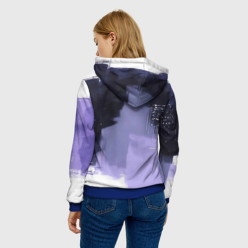 Женская толстовка Бэтмен рисованный стиль / 3D-Синий – фото 4