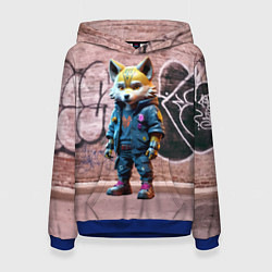 Женская толстовка Уличный лисёнок на своём районе