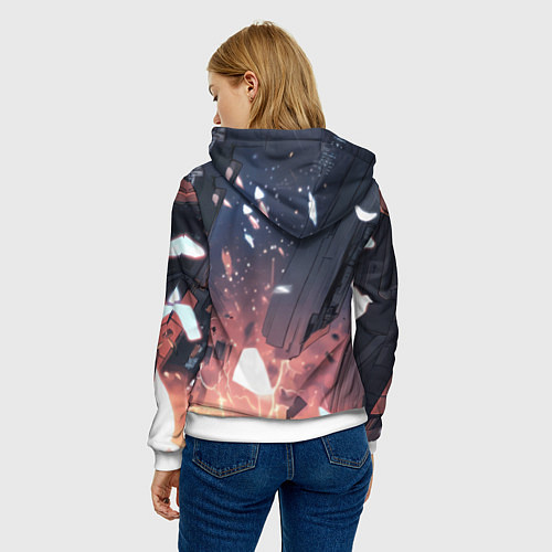 Женская толстовка Полет Бэтмена / 3D-Белый – фото 4