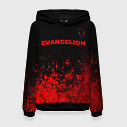 Женская толстовка Evangelion - red gradient посередине